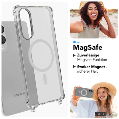 Galaxy S25 Edge transparente Hülle + Kordel mit MagSafe