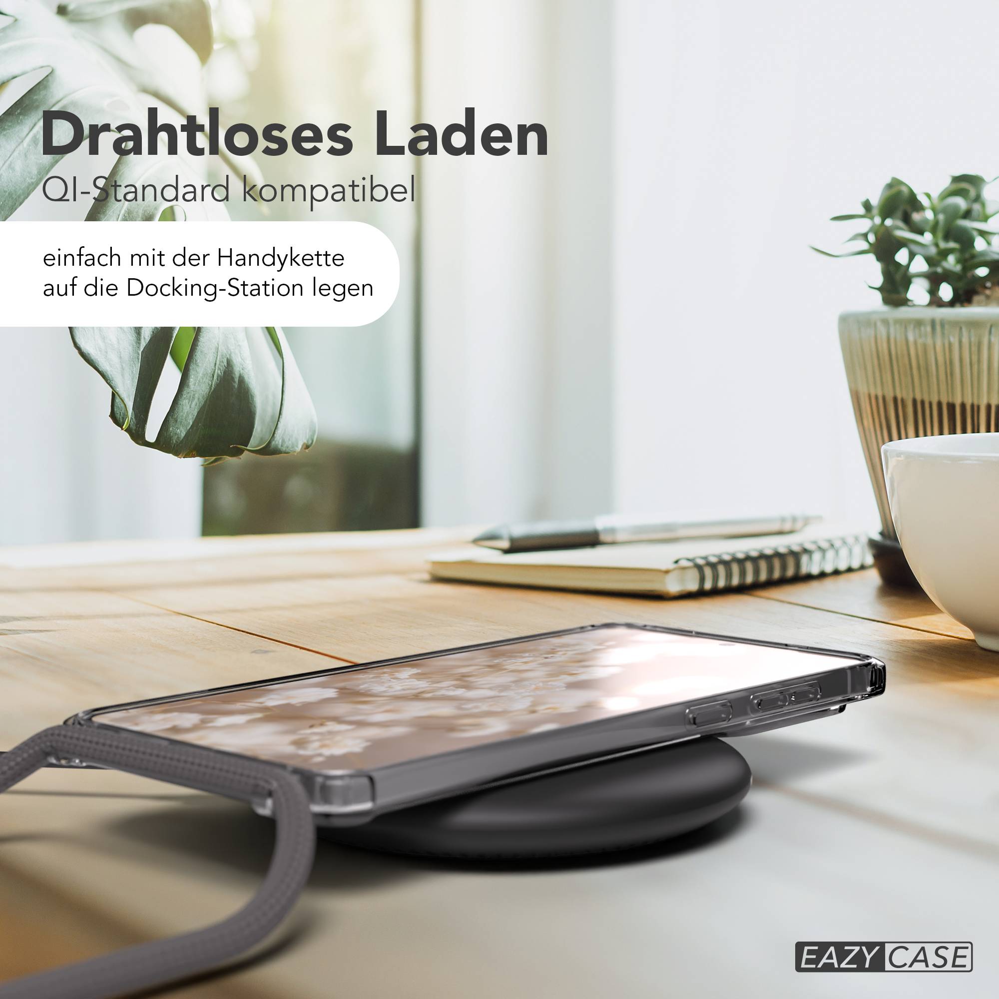Galaxy S25 Edge transparente Hülle + Kordel mit MagSafe