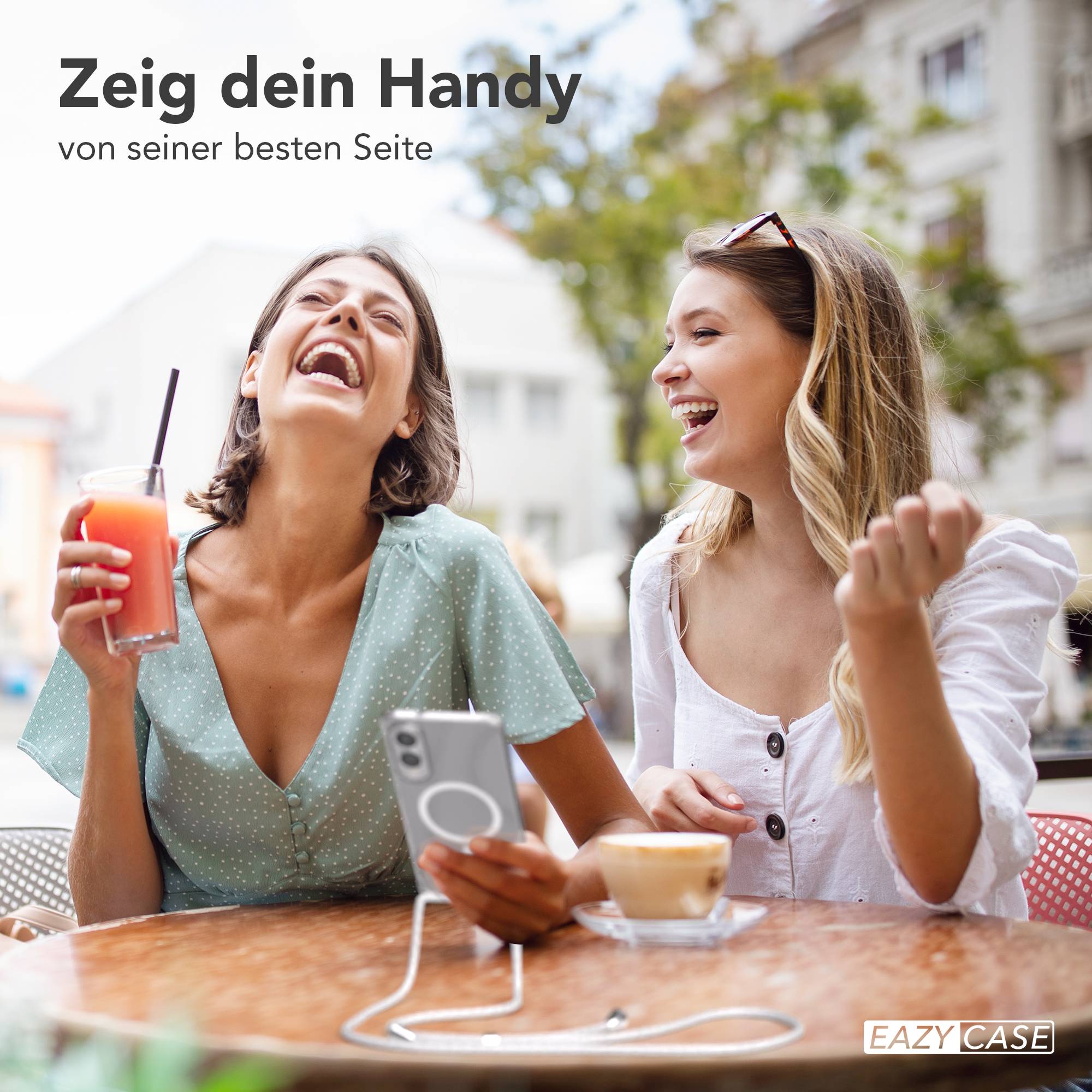 Galaxy S25 Edge transparente Hülle + Kordel mit MagSafe