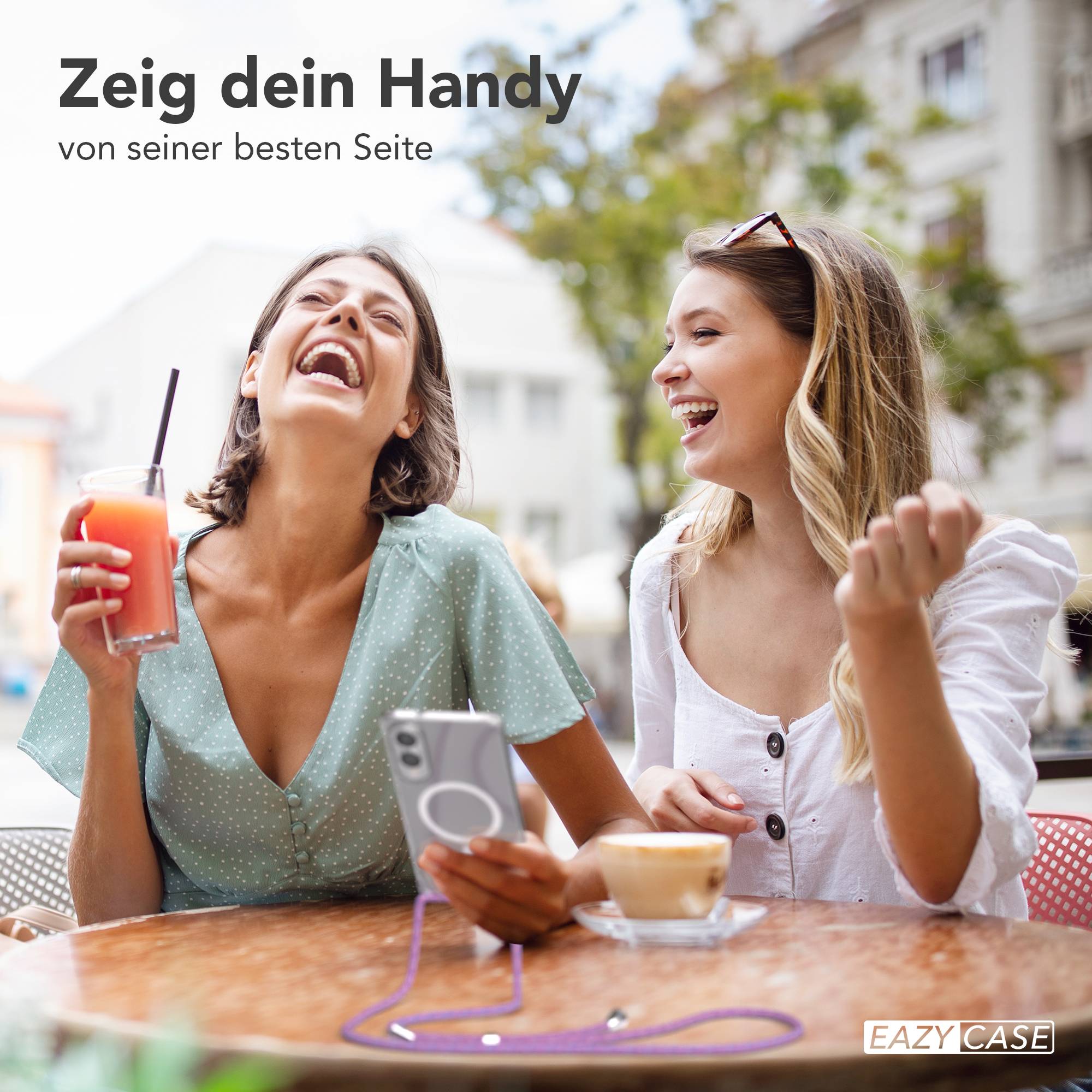 Galaxy S25 Edge transparente Hülle + Kordel mit MagSafe