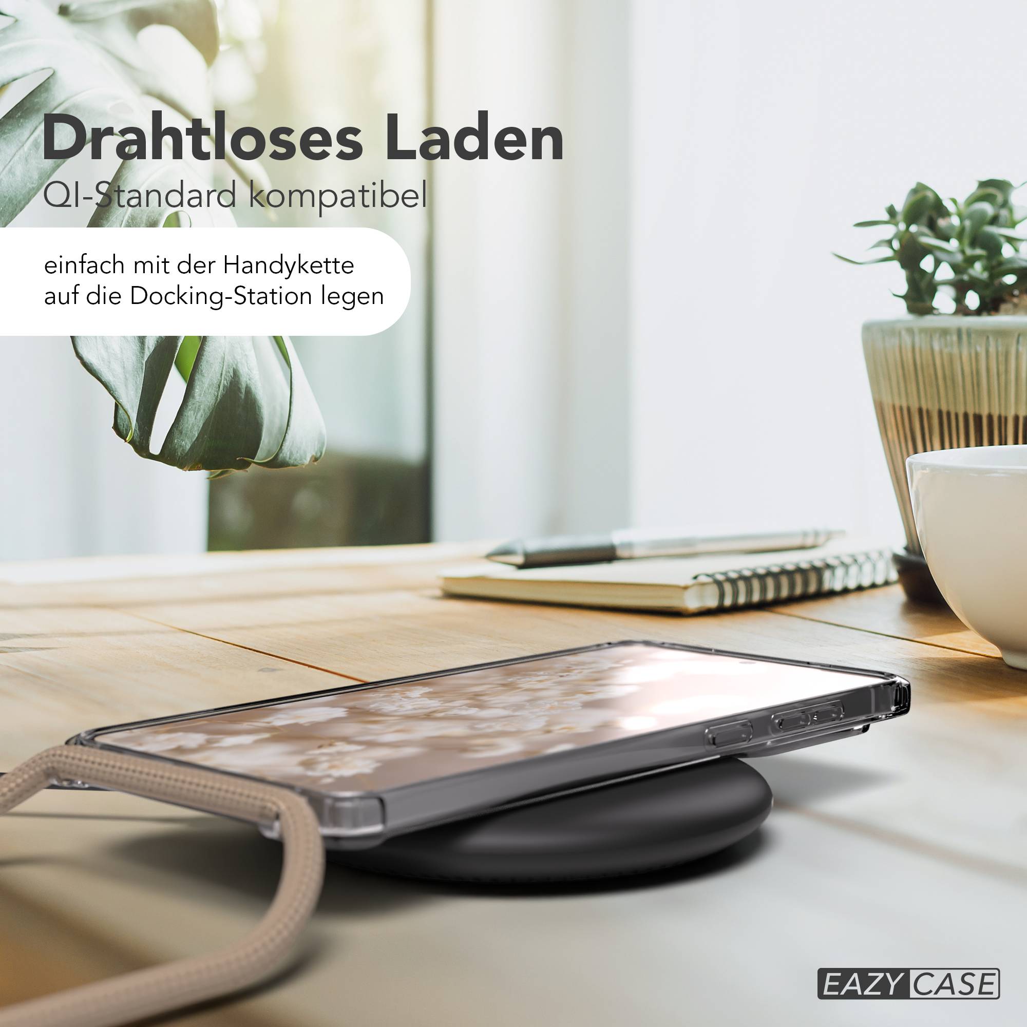 Galaxy S25 Edge transparente Hülle + Kordel mit MagSafe