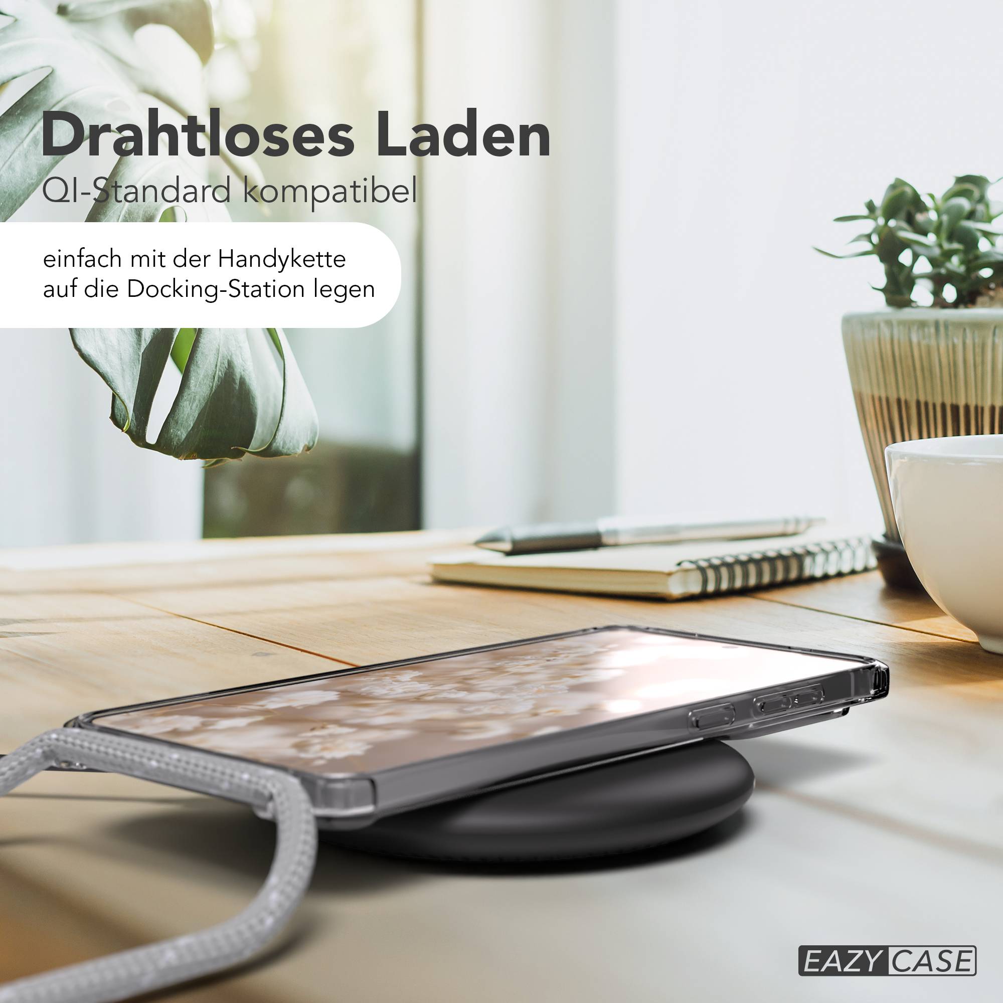 Galaxy S25 Edge transparente Hülle + Kordel mit MagSafe