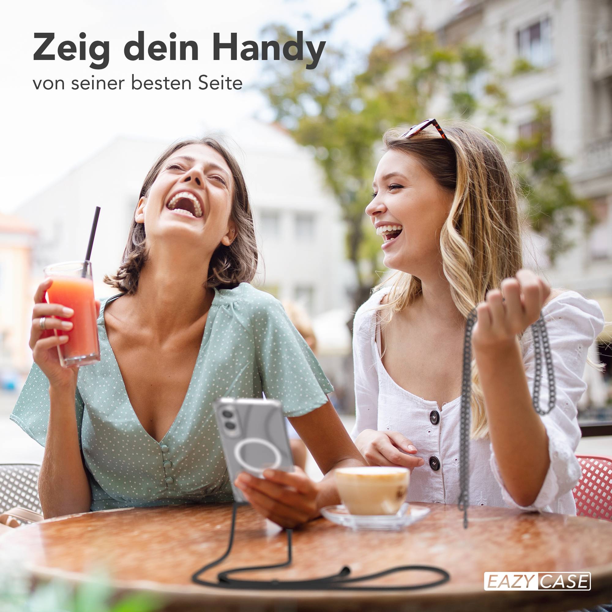Galaxy S25 Edge transparente Hülle + Kordel mit MagSafe