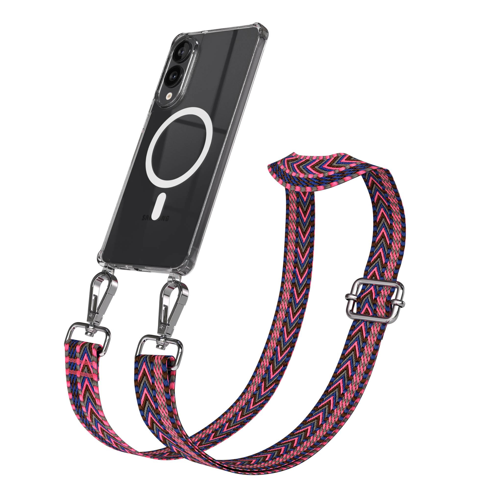 Samsung Galaxy S25 Edge Handykette mit MagSafe Hülle und Boho Trageriemen 