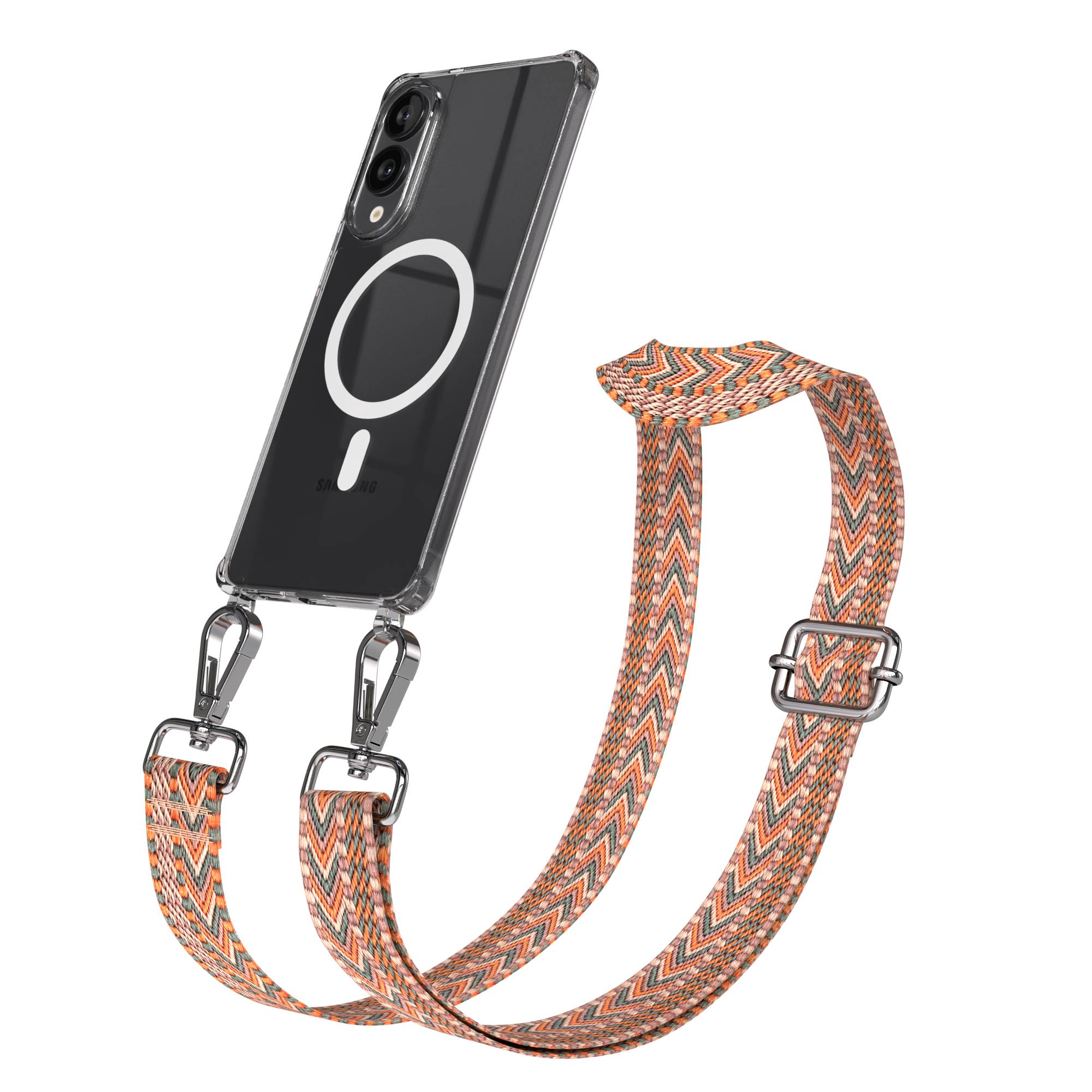 Samsung Galaxy S25 Edge Handykette mit MagSafe Hülle und Boho Trageriemen 