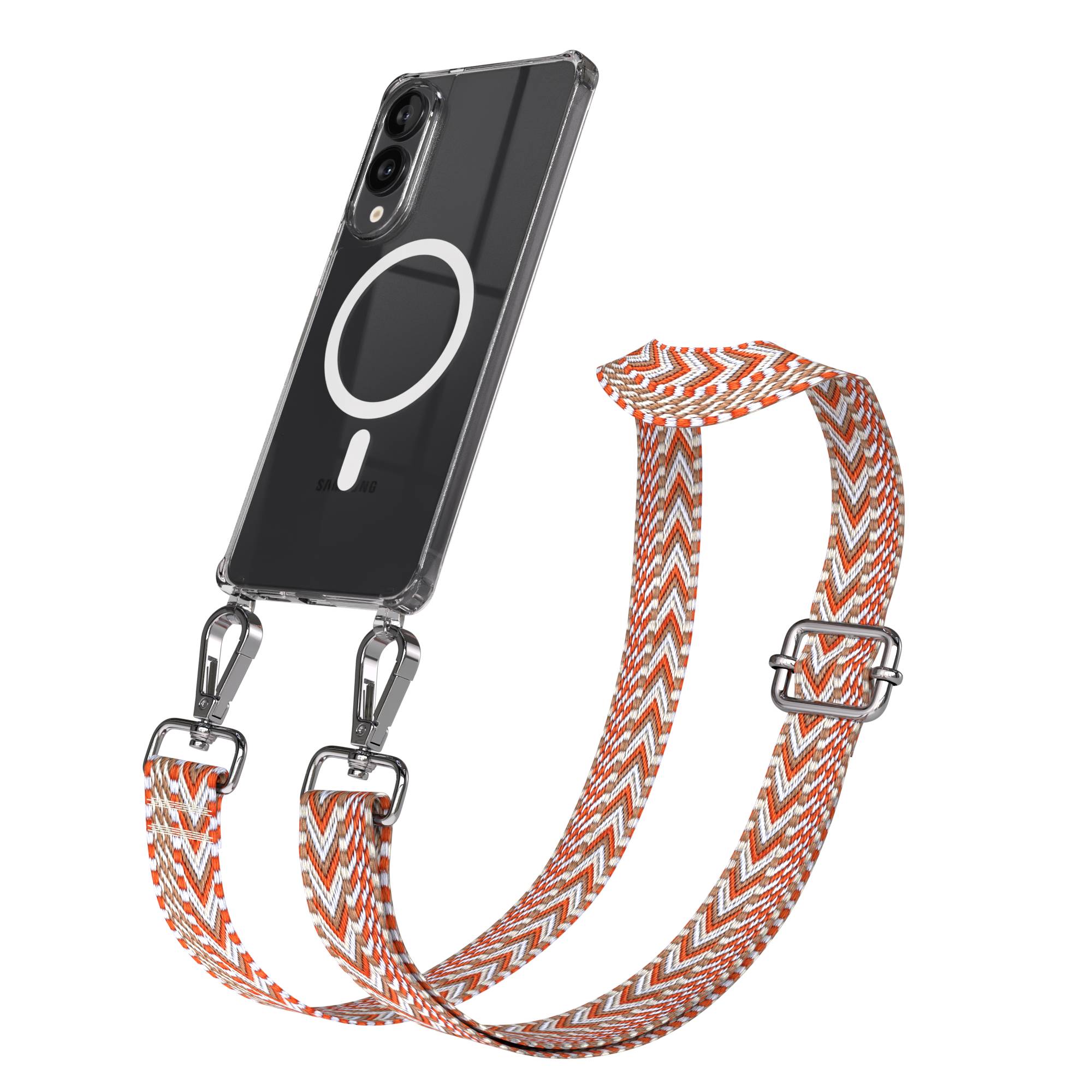 Samsung Galaxy S25 Edge Handykette mit MagSafe Hülle und Boho Trageriemen 