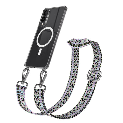 Samsung Galaxy S25 Edge Handykette mit MagSafe Hülle und Boho Trageriemen 