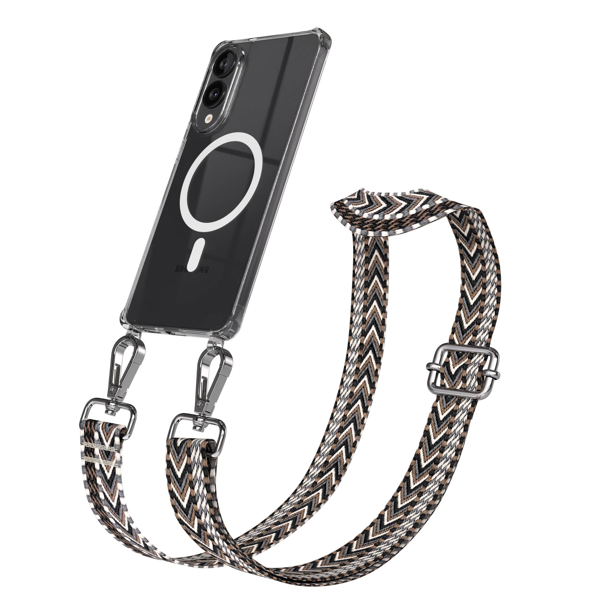 Samsung Galaxy S25 Edge Handykette mit MagSafe Hülle und Boho Trageriemen 