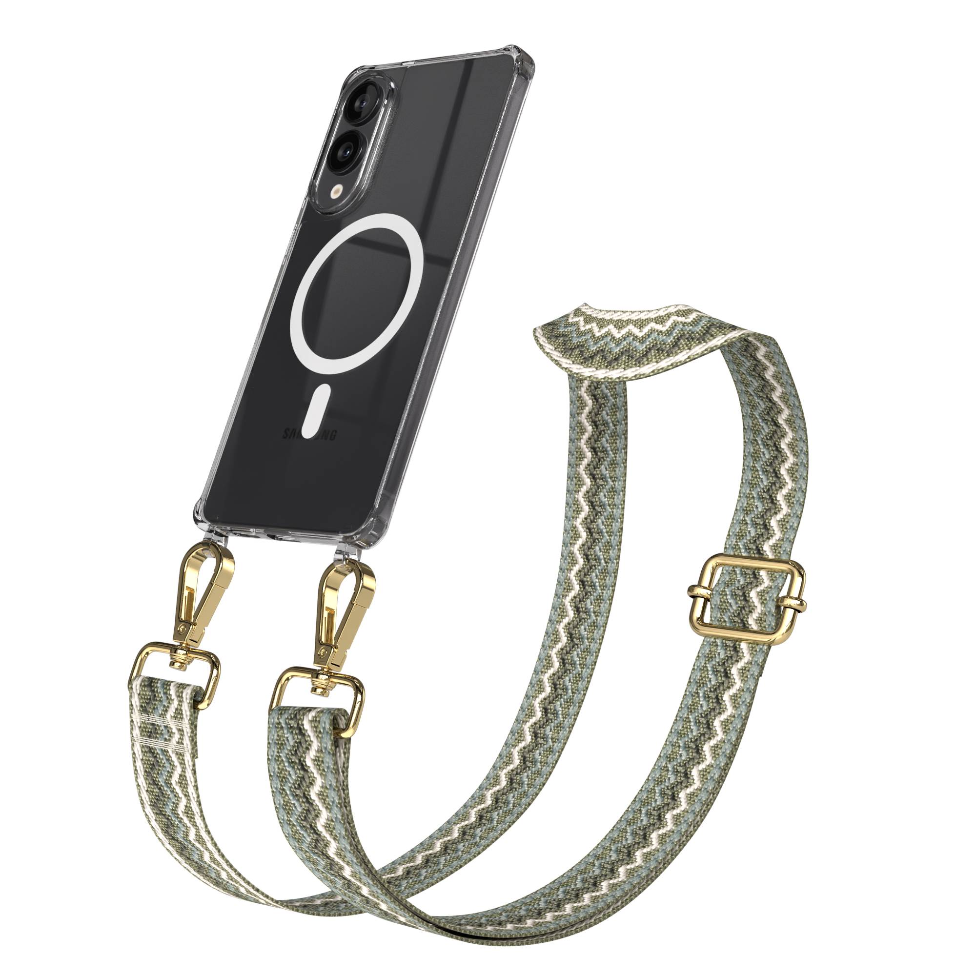 Samsung Galaxy S25 Edge Handykette mit MagSafe Hülle und Boho Trageriemen 