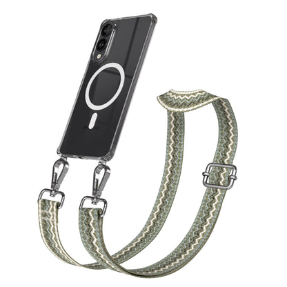 Samsung Galaxy S25 Edge Handykette mit MagSafe Hülle und Boho Trageriemen 