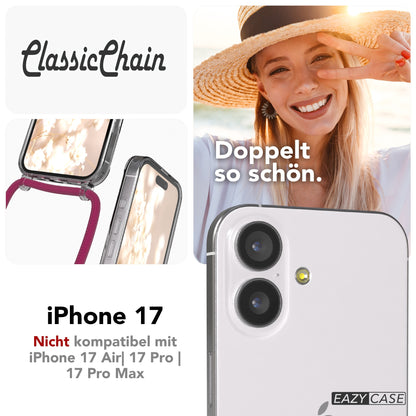 iPhone 17 transparente Hülle + Kordel