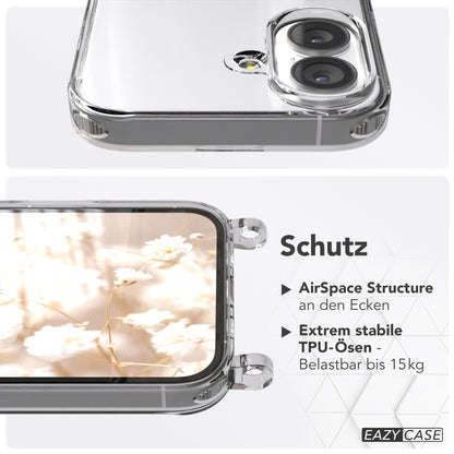 iPhone 17 transparente Hülle + Kordel