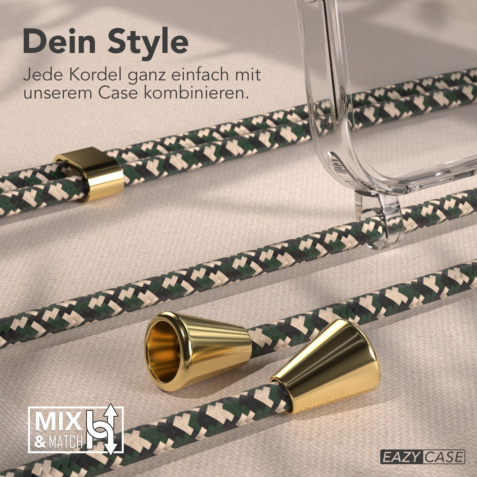 iPhone 17 transparente Hülle + Kordel