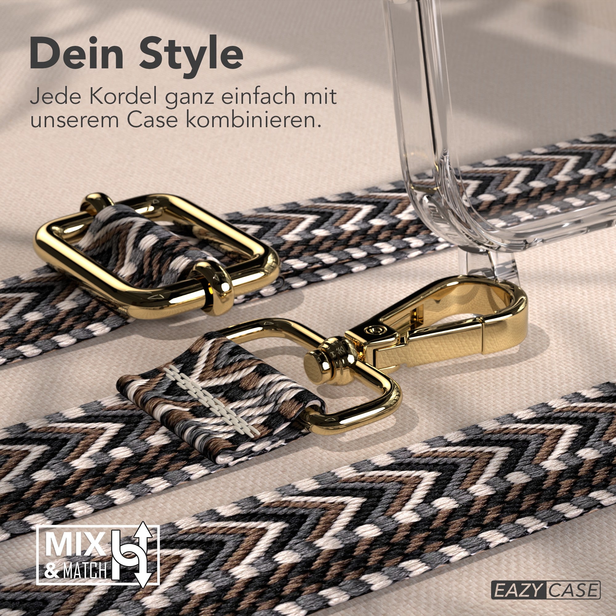 iPhone 17 Handykette verstellbar Boho Style EAZY CASE Phone Strap 