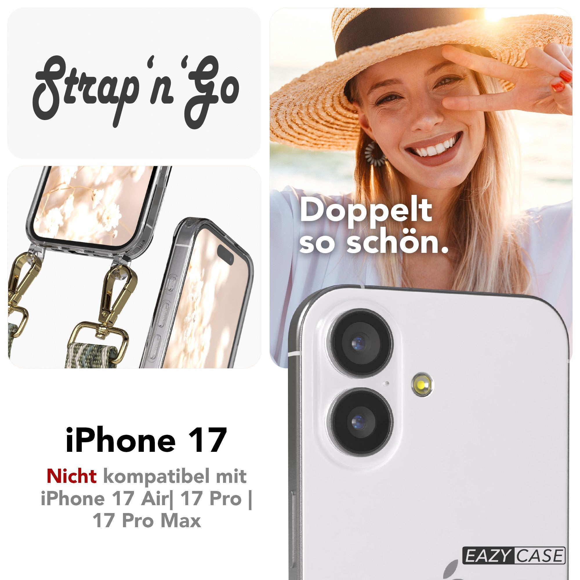 iPhone 17 Handykette verstellbar Boho Style EAZY CASE Phone Strap 