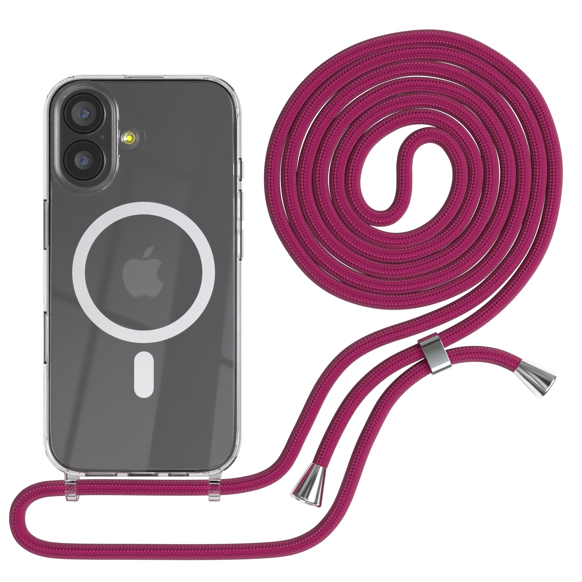 iPhone 17 transparente Hülle + Kordel mit MagSafe