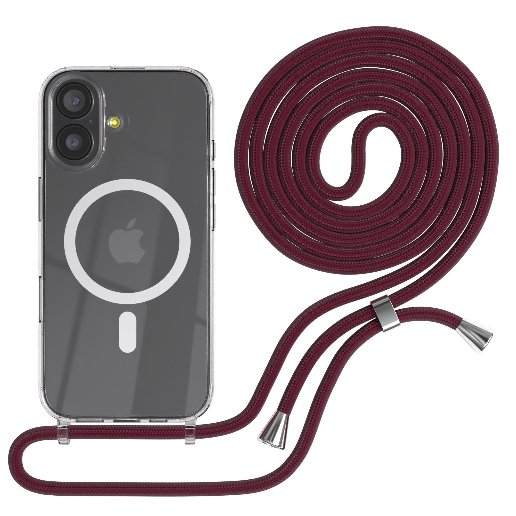 iPhone 17 transparente Hülle + Kordel mit MagSafe