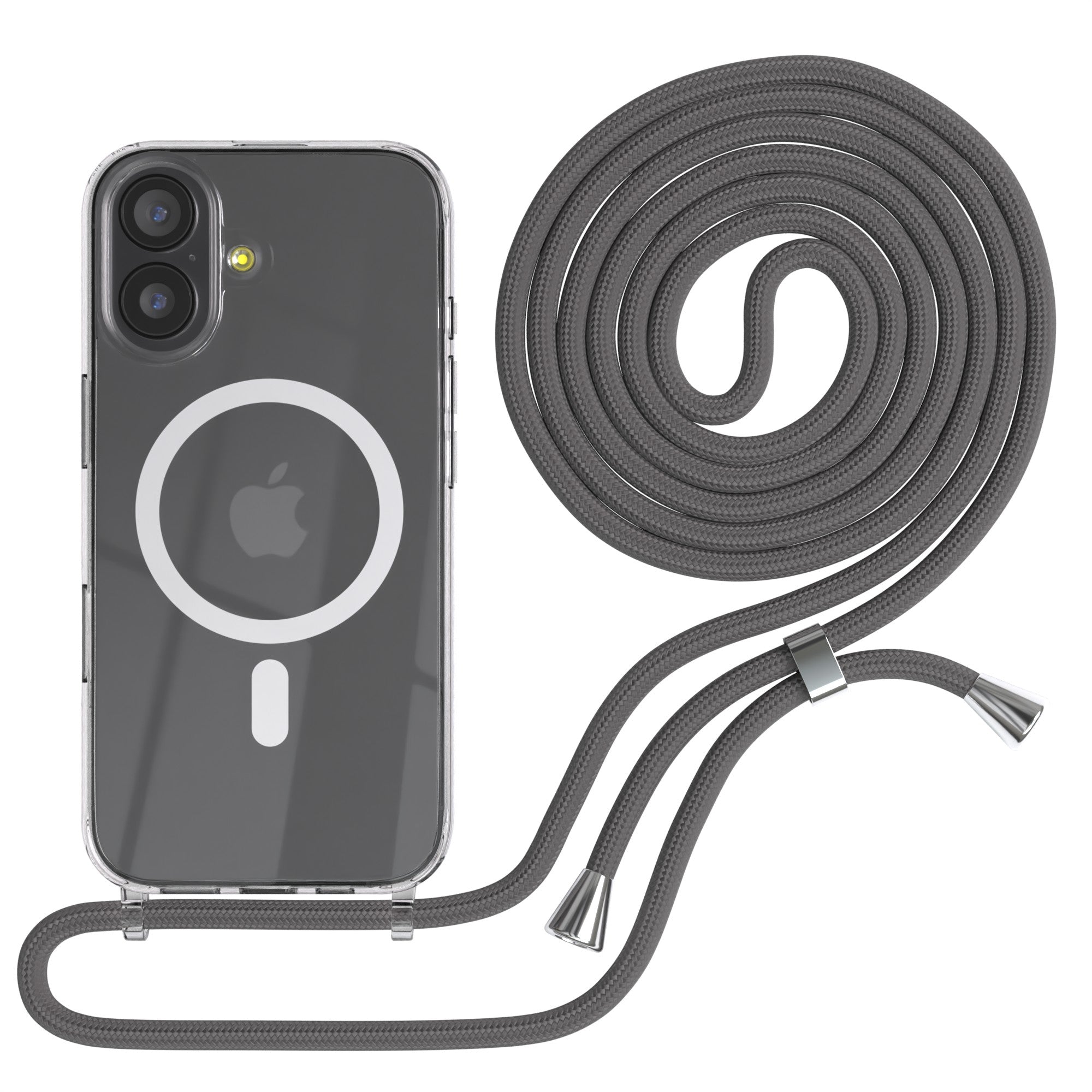 iPhone 17 transparente Hülle + Kordel mit MagSafe
