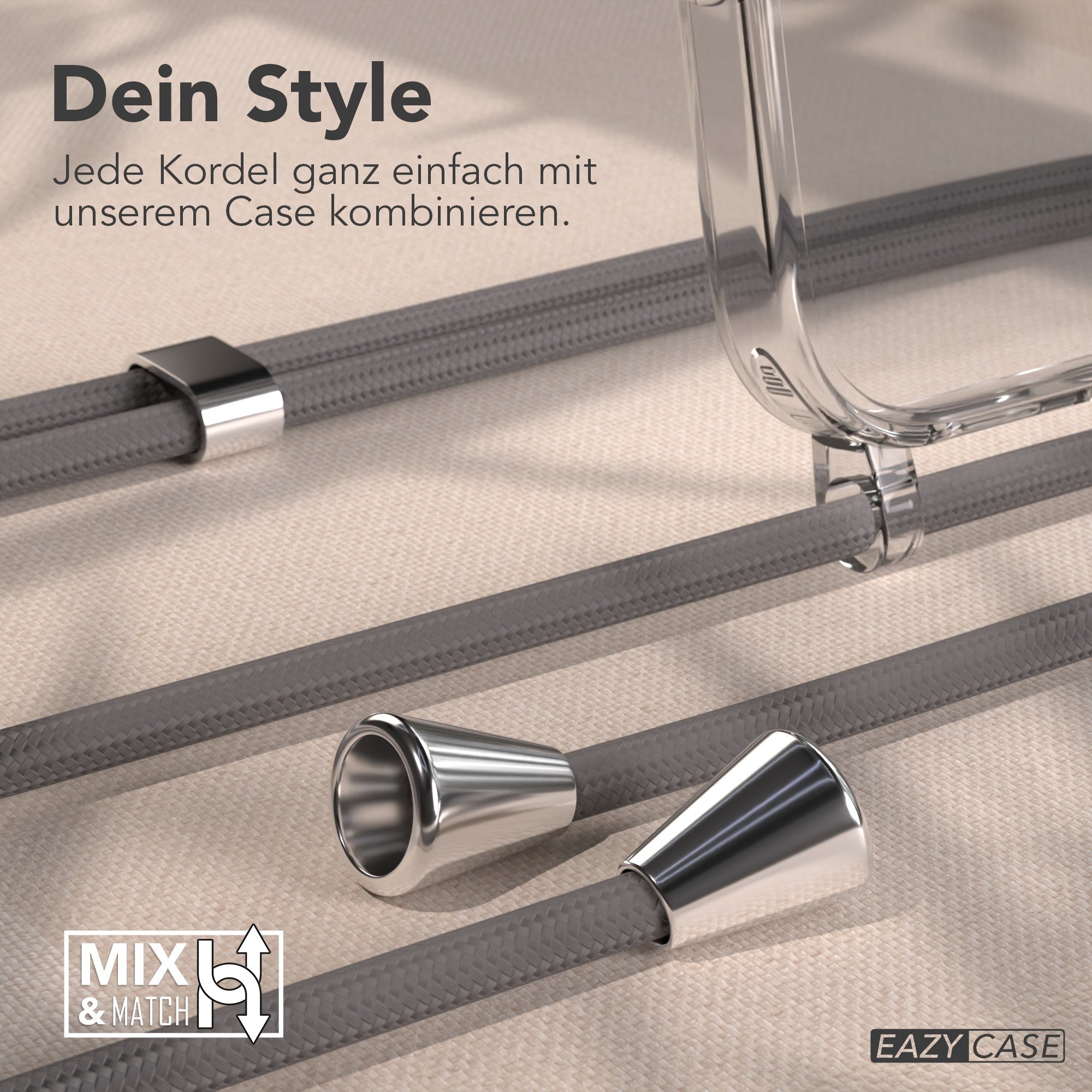 iPhone 17 transparente Hülle + Kordel mit MagSafe