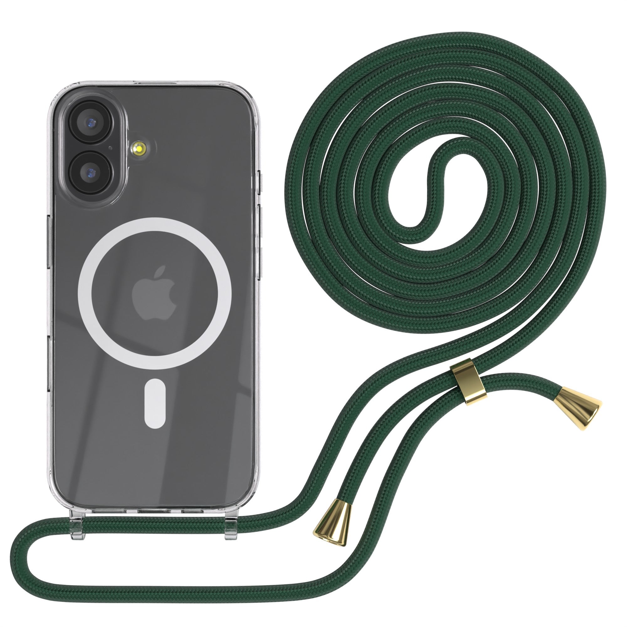 iPhone 17 transparente Hülle + Kordel mit MagSafe