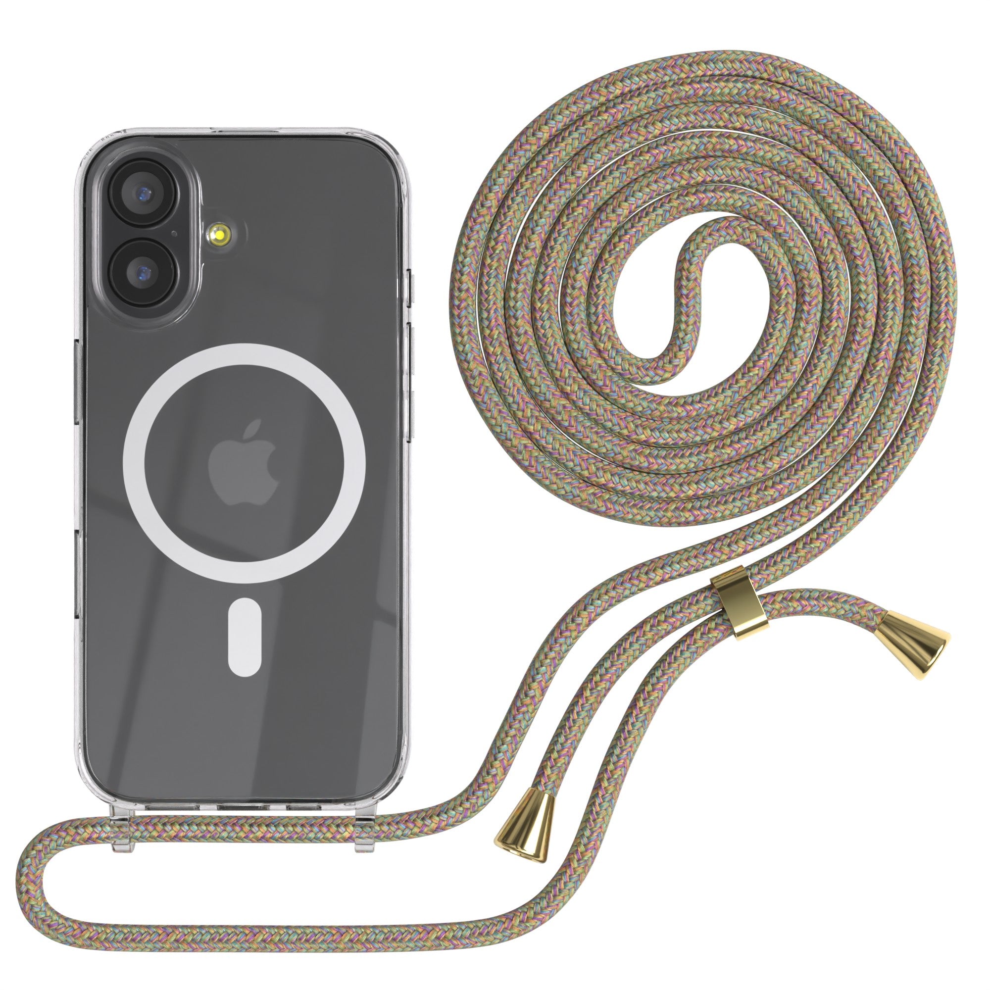 iPhone 17 transparente Hülle + Kordel mit MagSafe