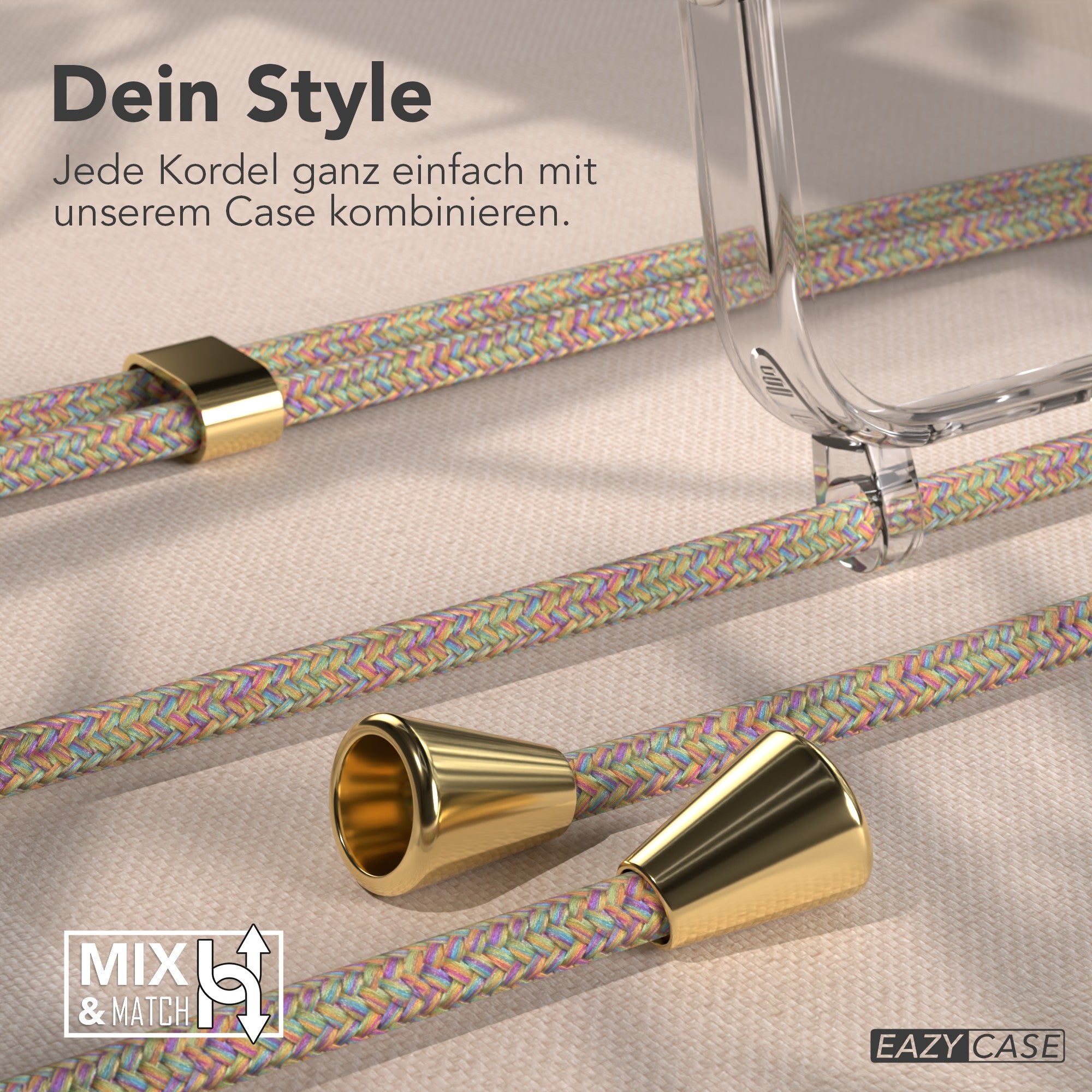 iPhone 17 transparente Hülle + Kordel mit MagSafe