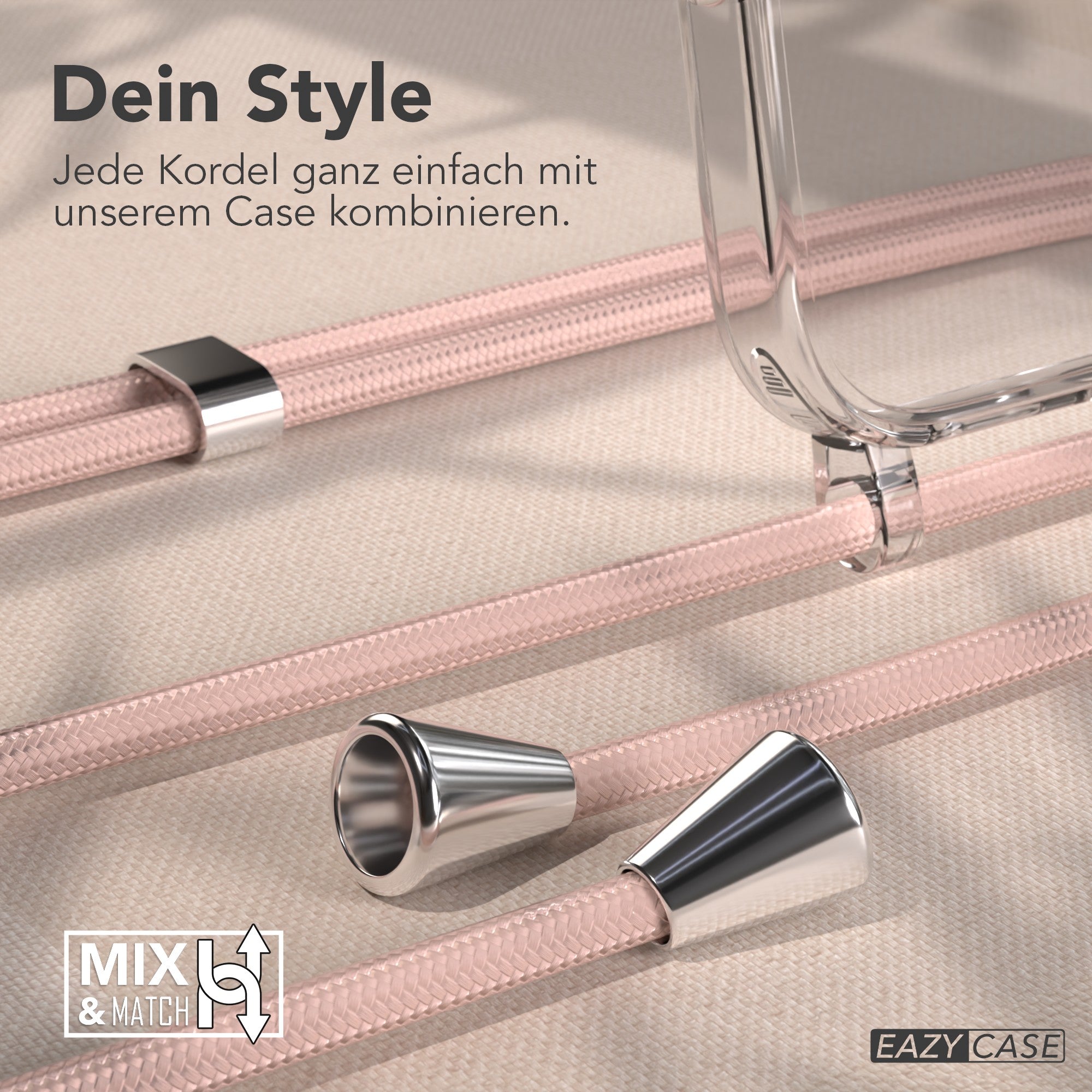 iPhone 17 transparente Hülle + Kordel mit MagSafe