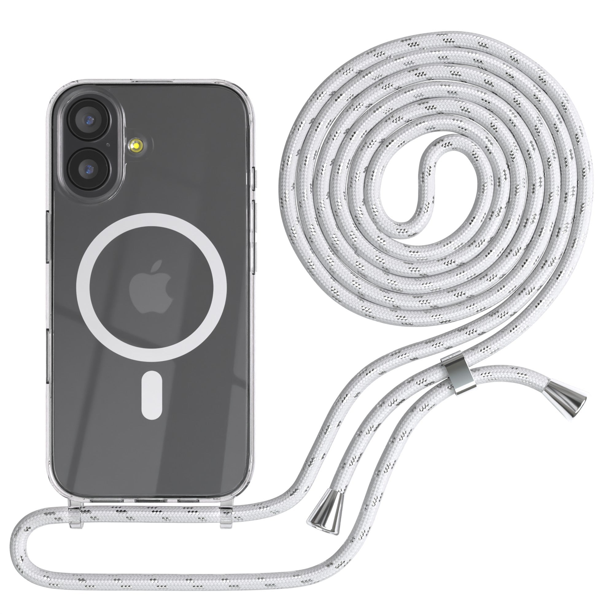 iPhone 17 transparente Hülle + Kordel mit MagSafe