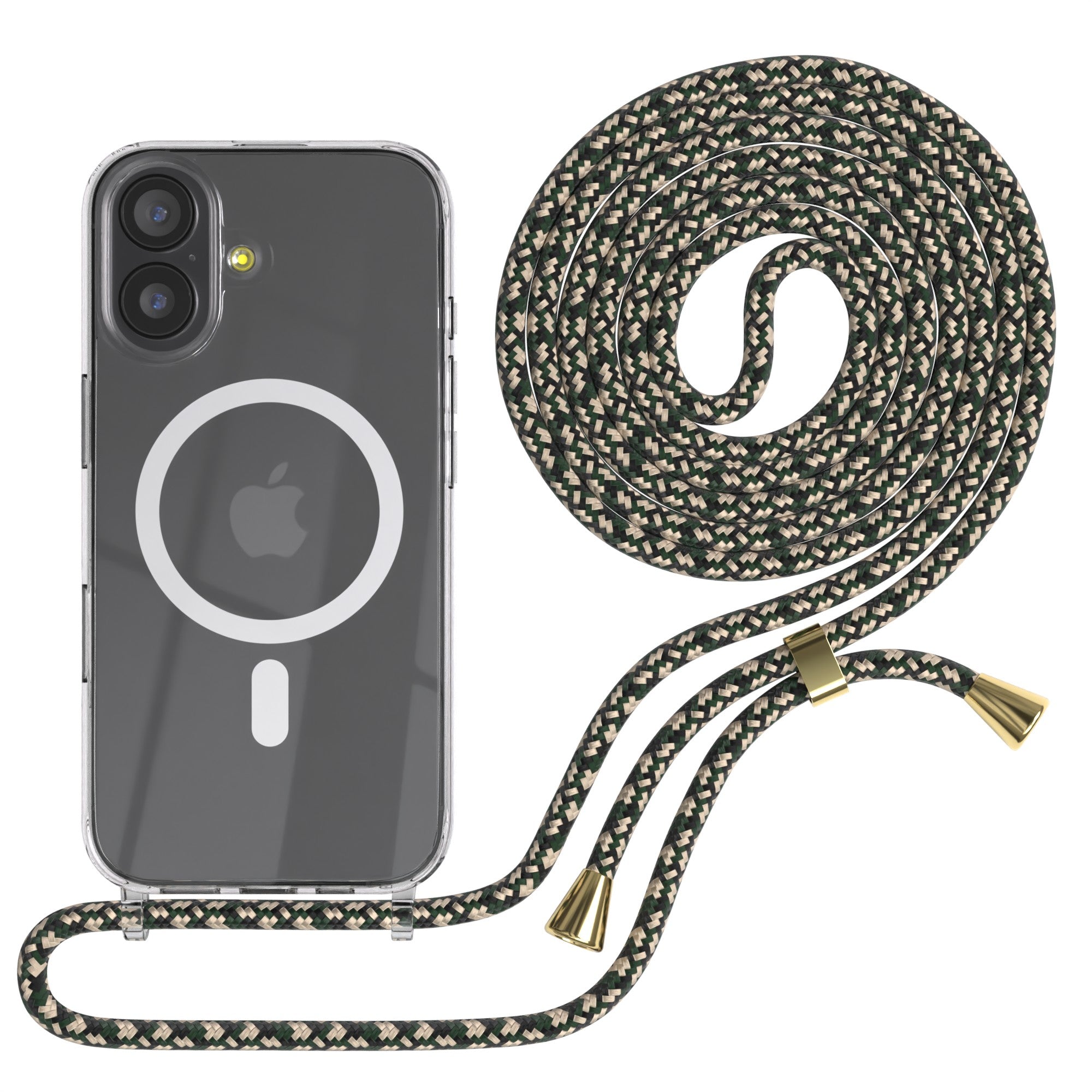 iPhone 17 transparente Hülle + Kordel mit MagSafe