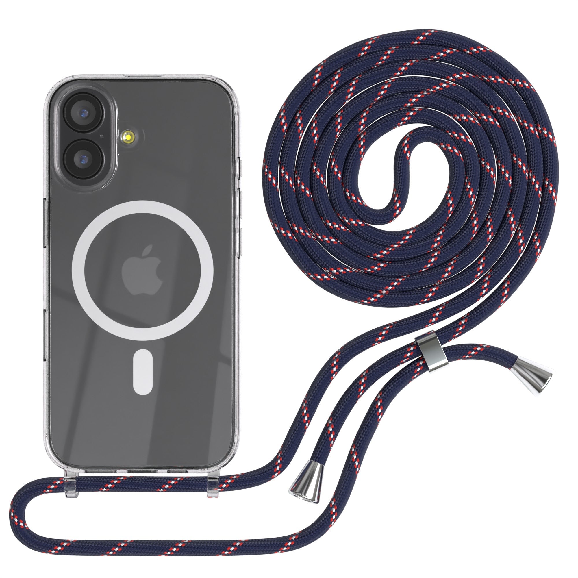 iPhone 17 transparente Hülle + Kordel mit MagSafe