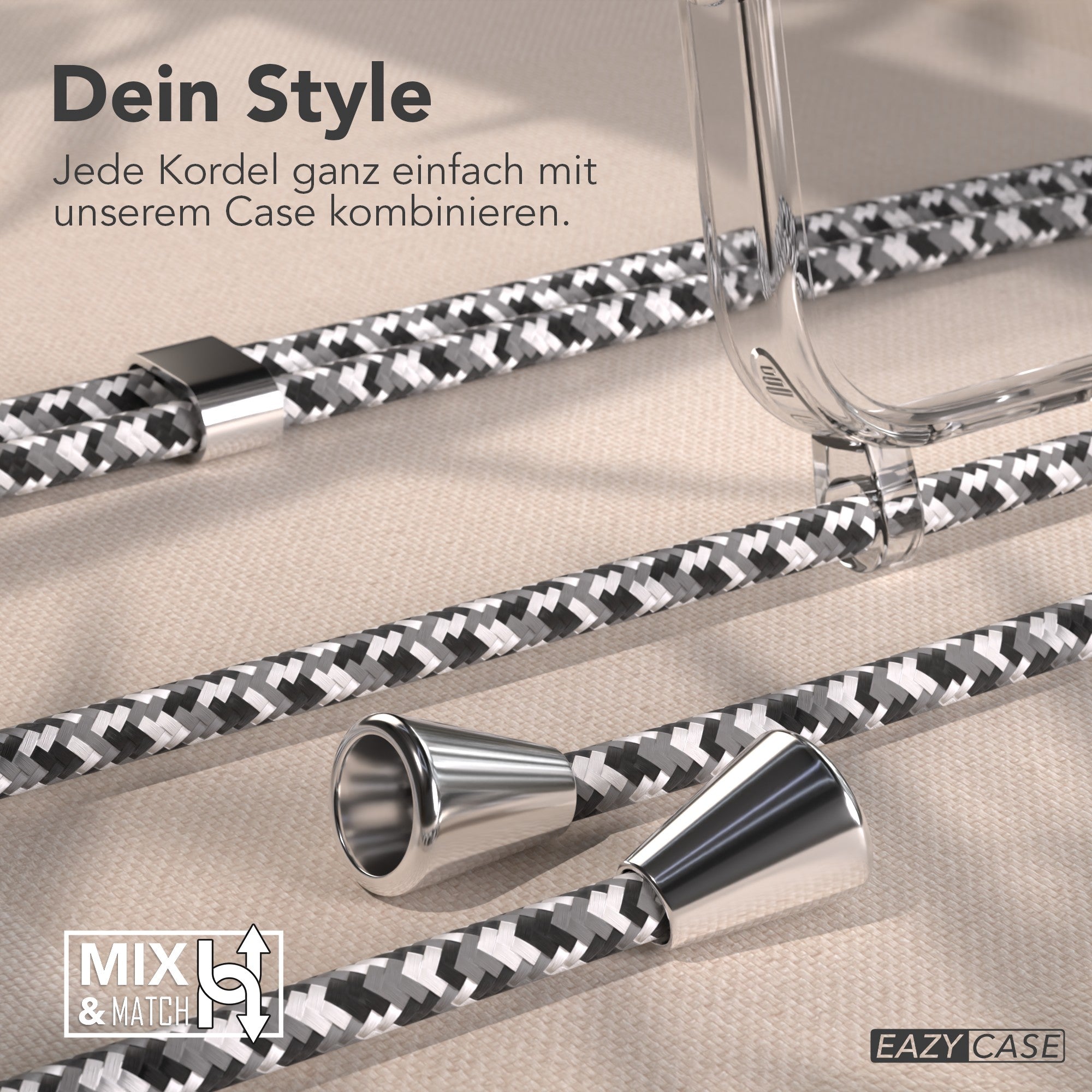 iPhone 17 transparente Hülle + Kordel mit MagSafe