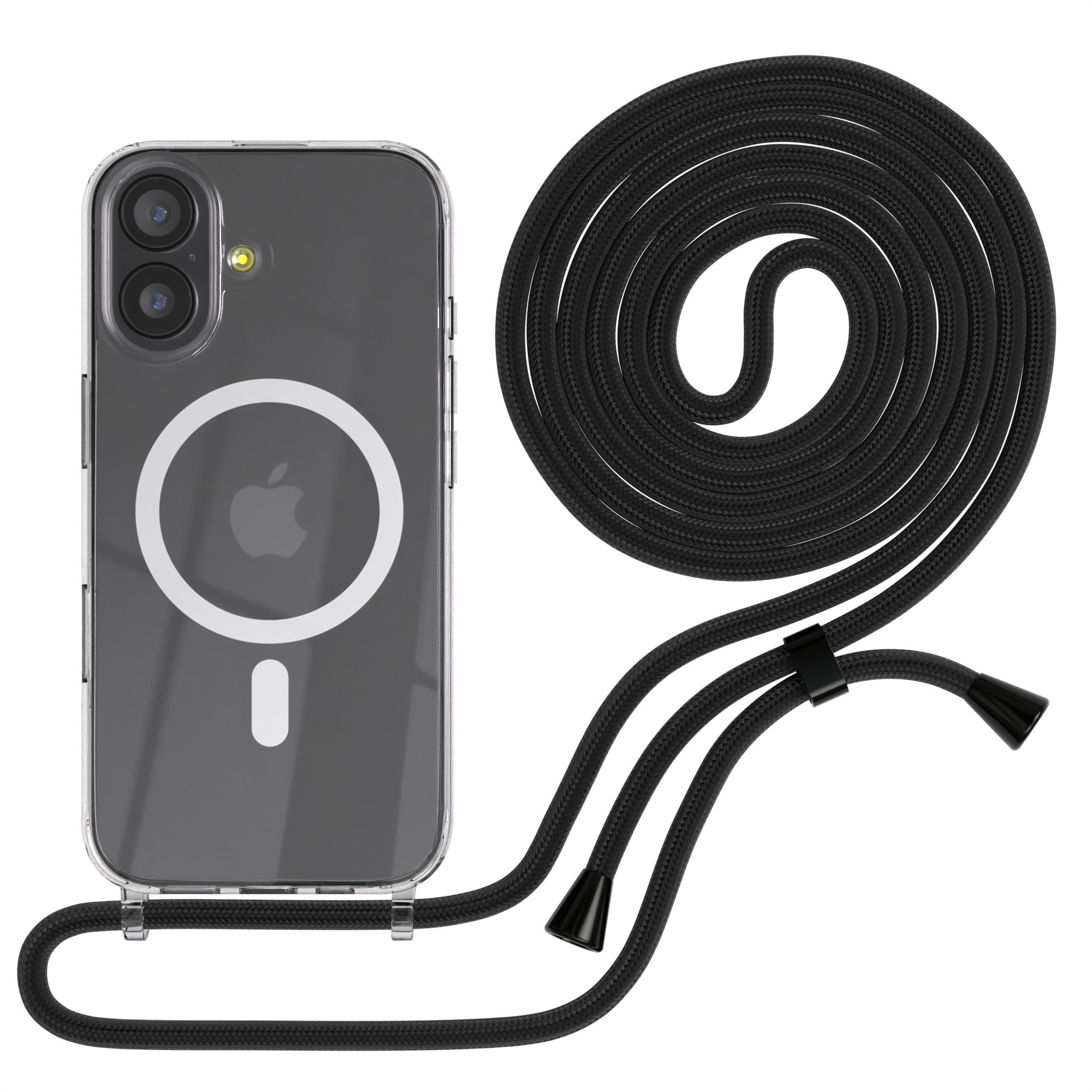 iPhone 17 transparente Hülle + Kordel mit MagSafe