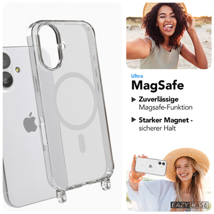 iPhone 17 transparente Hülle + Kordel mit MagSafe