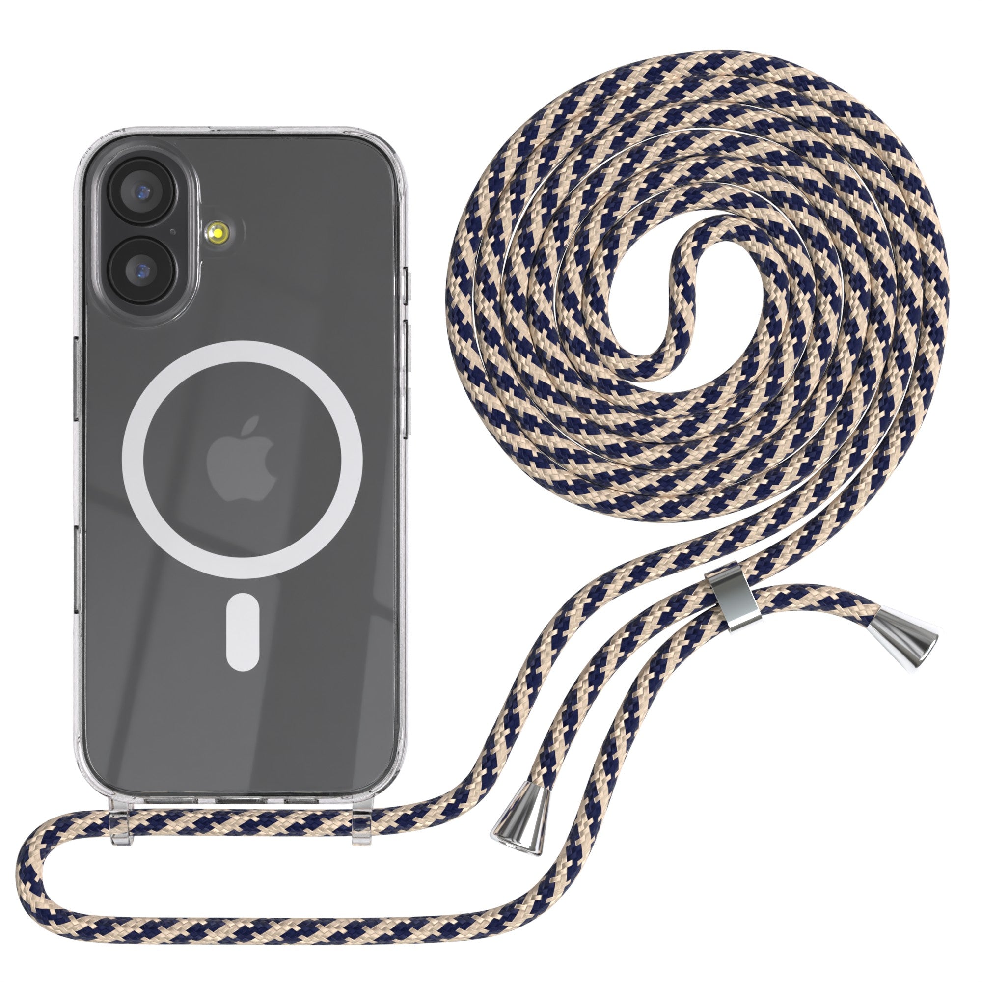 iPhone 17 transparente Hülle + Kordel mit MagSafe