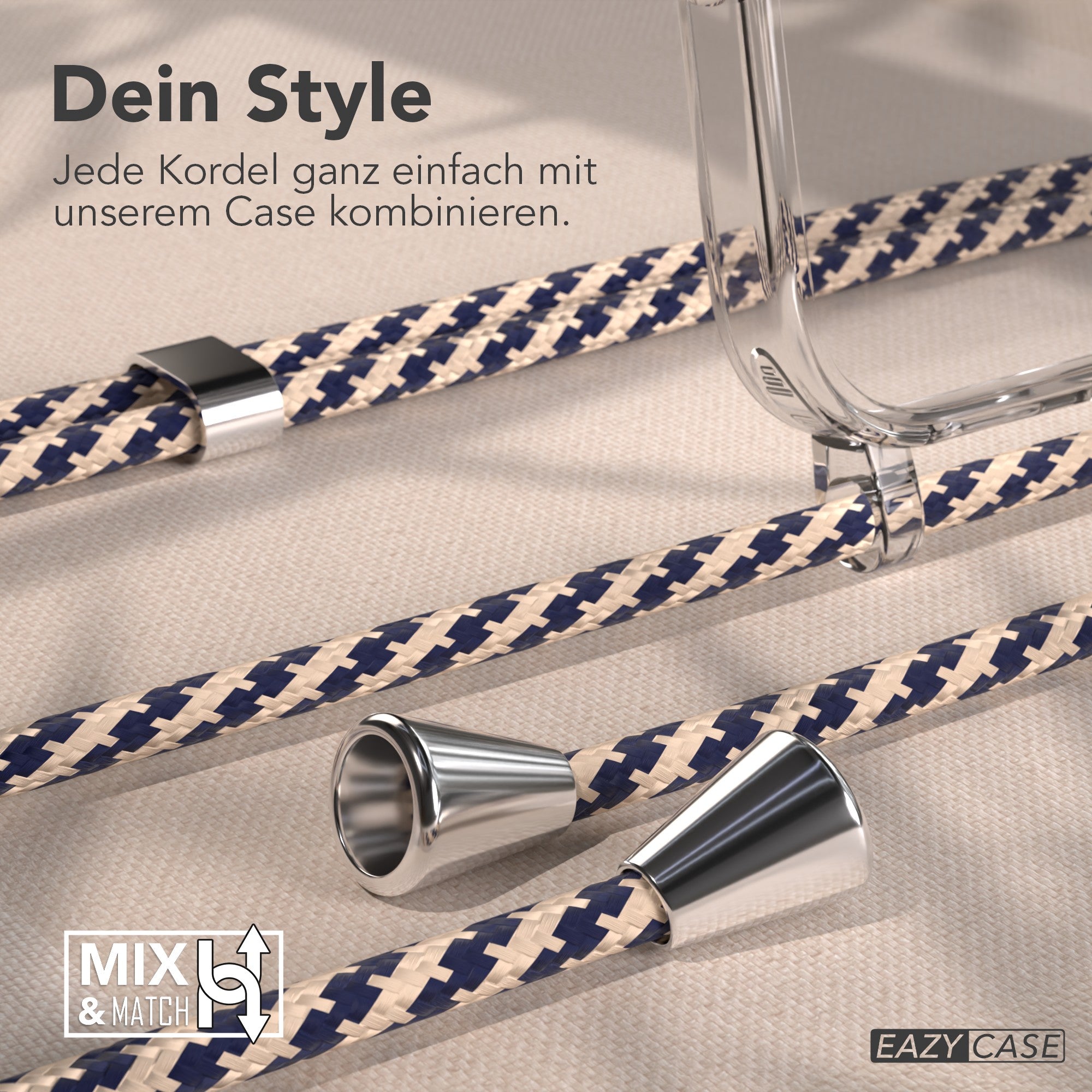 iPhone 17 transparente Hülle + Kordel mit MagSafe