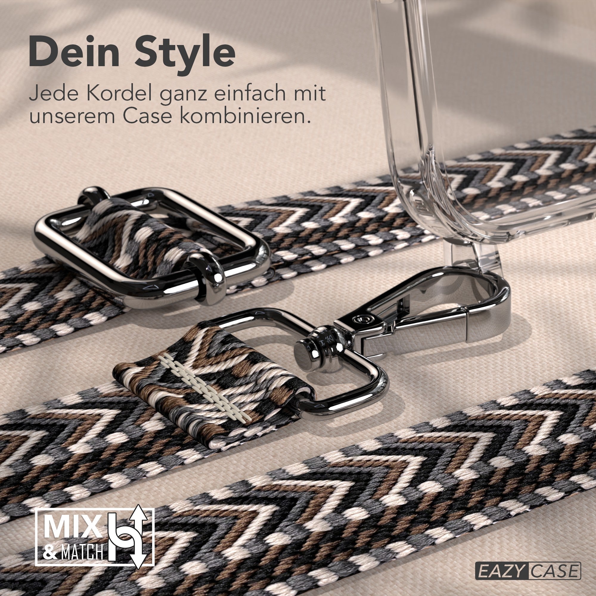 iPhone 17 MagSafe Handykette mit verstellbarem Boho Band EAZY CASE 