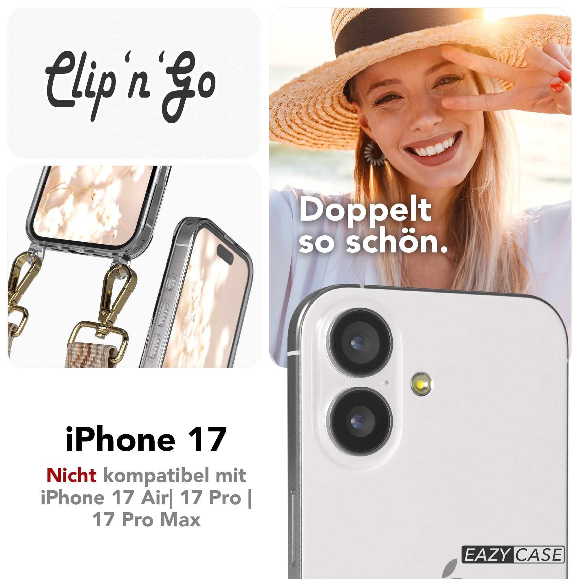 iPhone 17 MagSafe Handykette mit verstellbarem Boho Band EAZY CASE 