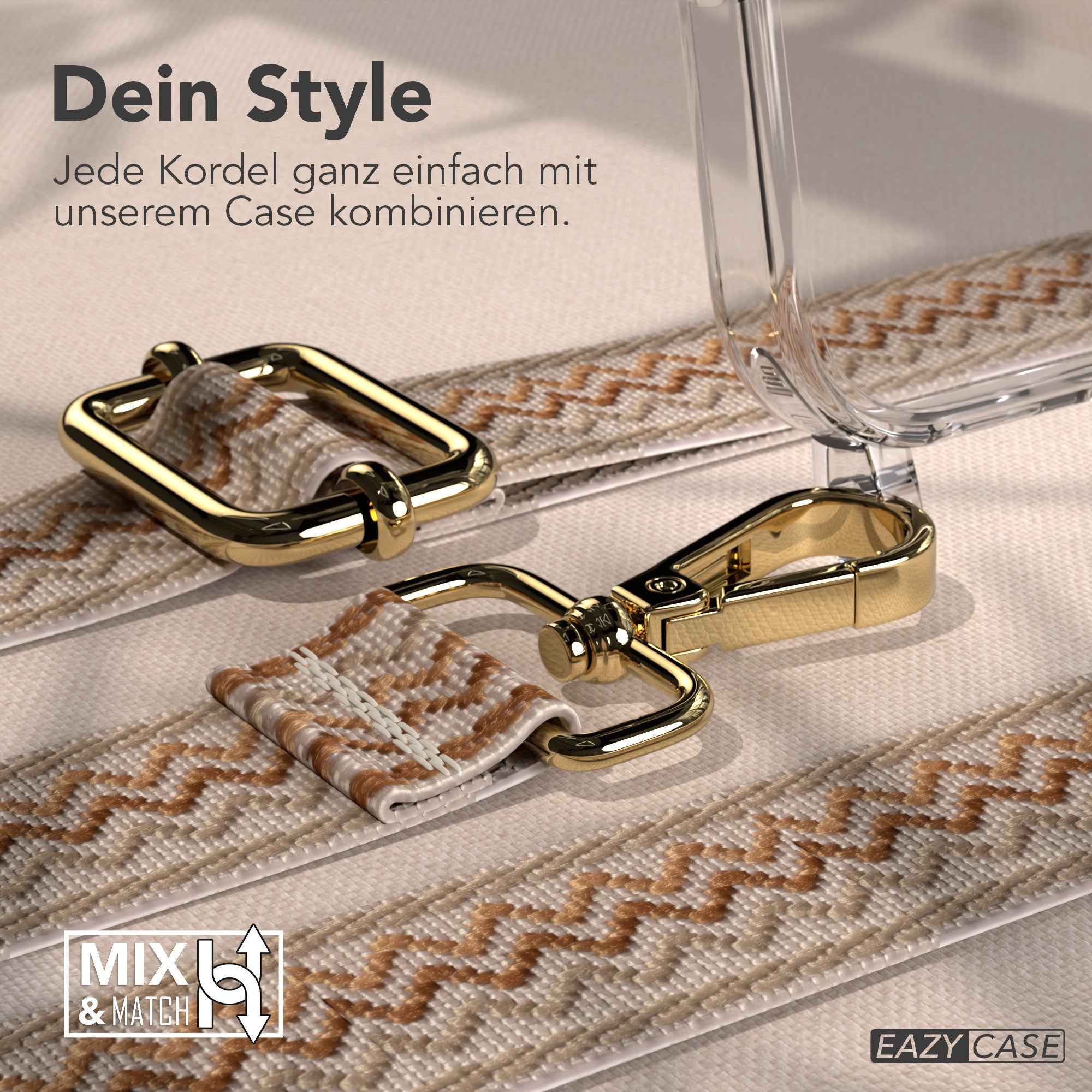 iPhone 17 MagSafe Handykette mit verstellbarem Boho Band EAZY CASE 