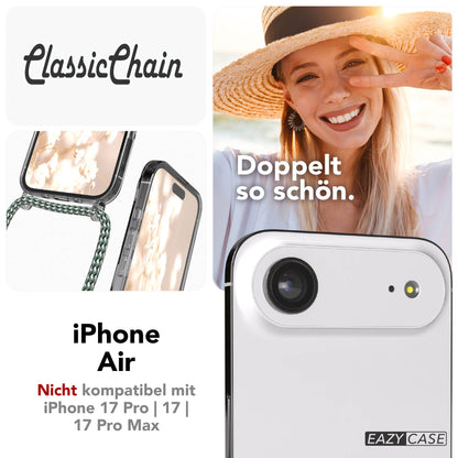Apple iPhone Air transparente Handykette mit verstellbarer Kordel TPU Hülle 