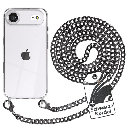 iPhone Air Hülle mit Metallkette + Schwarze Kordel