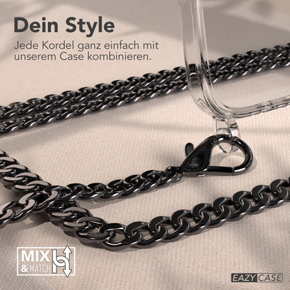 iPhone Air Hülle mit Metallkette + Schwarze Kordel