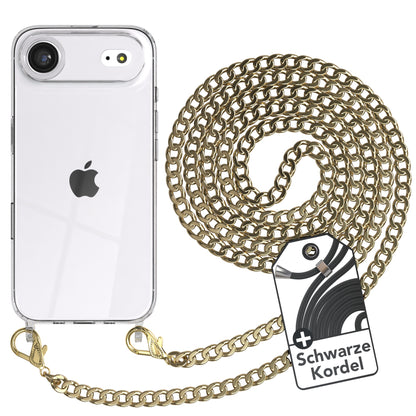 iPhone Air Hülle mit Metallkette + Schwarze Kordel