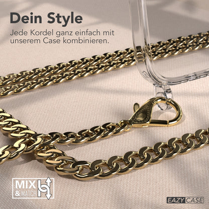 iPhone Air Hülle mit Metallkette + Schwarze Kordel