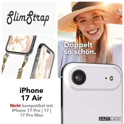 iPhone Air Hülle mit Metallkette + Schwarze Kordel