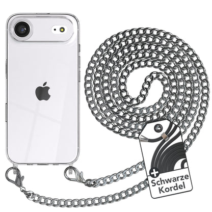 iPhone Air Hülle mit Metallkette + Schwarze Kordel