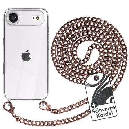 iPhone Air Hülle mit Metallkette + Schwarze Kordel
