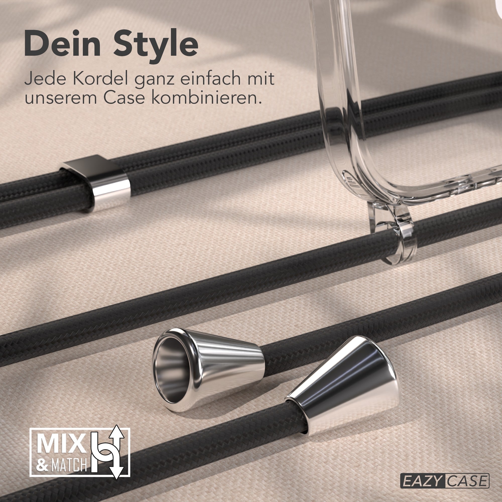 iPhone Air transparente Hülle + Kordel mit MagSafe