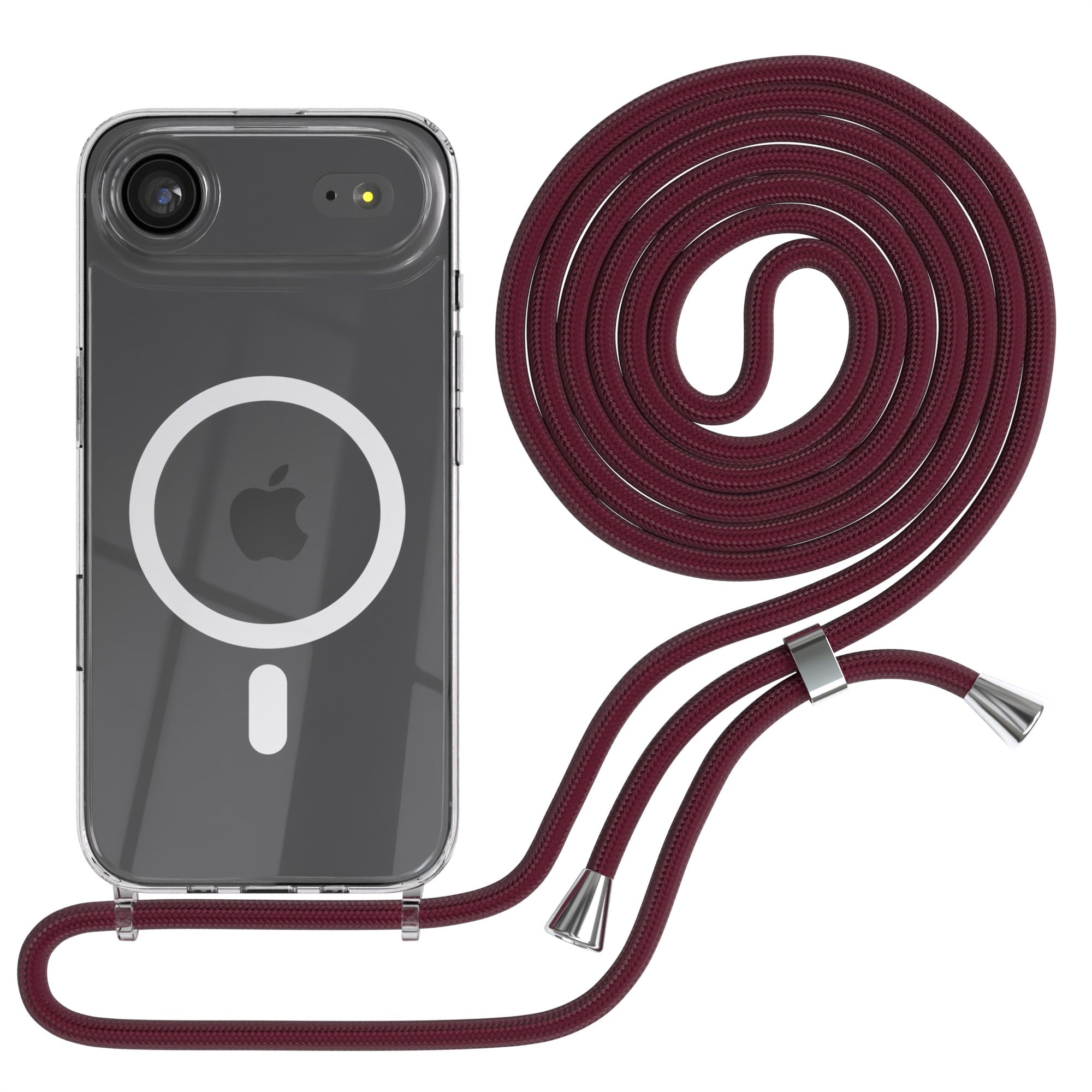 iPhone Air transparente Hülle + Kordel mit MagSafe