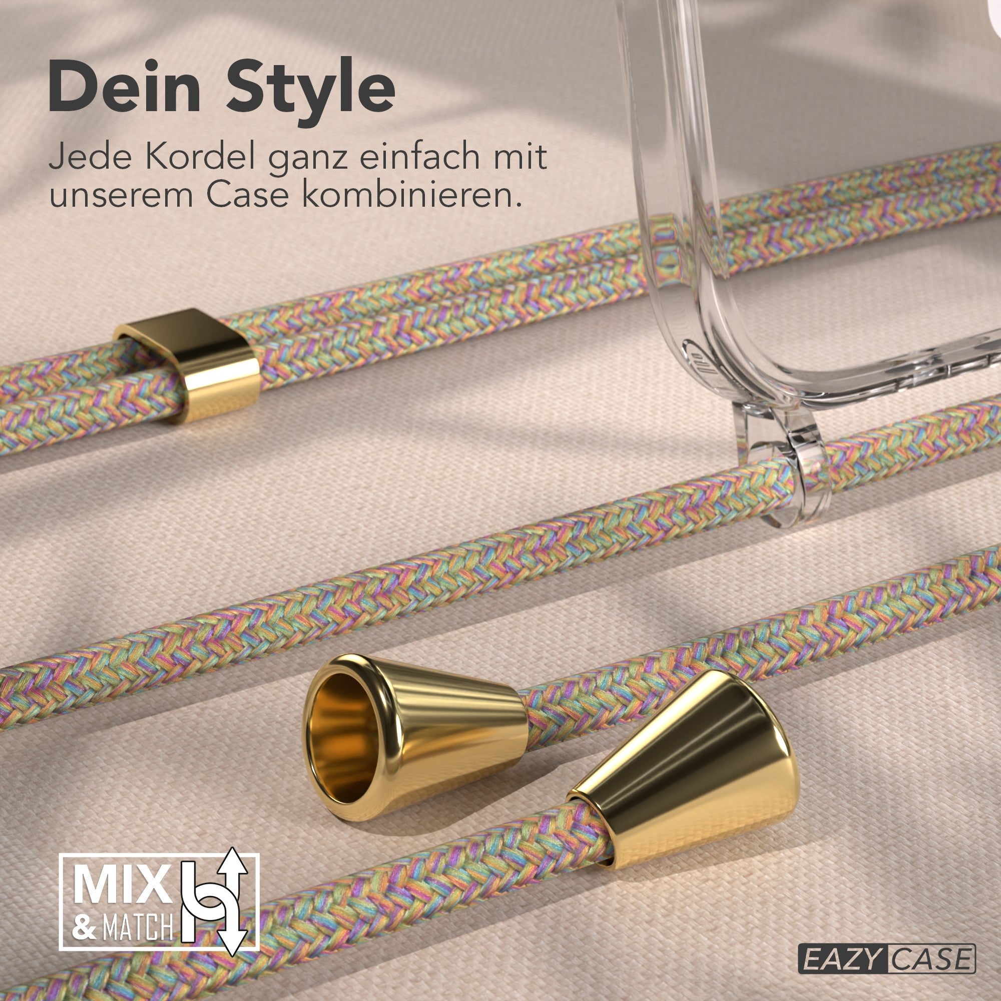 iPhone Air transparente Hülle + Kordel mit MagSafe