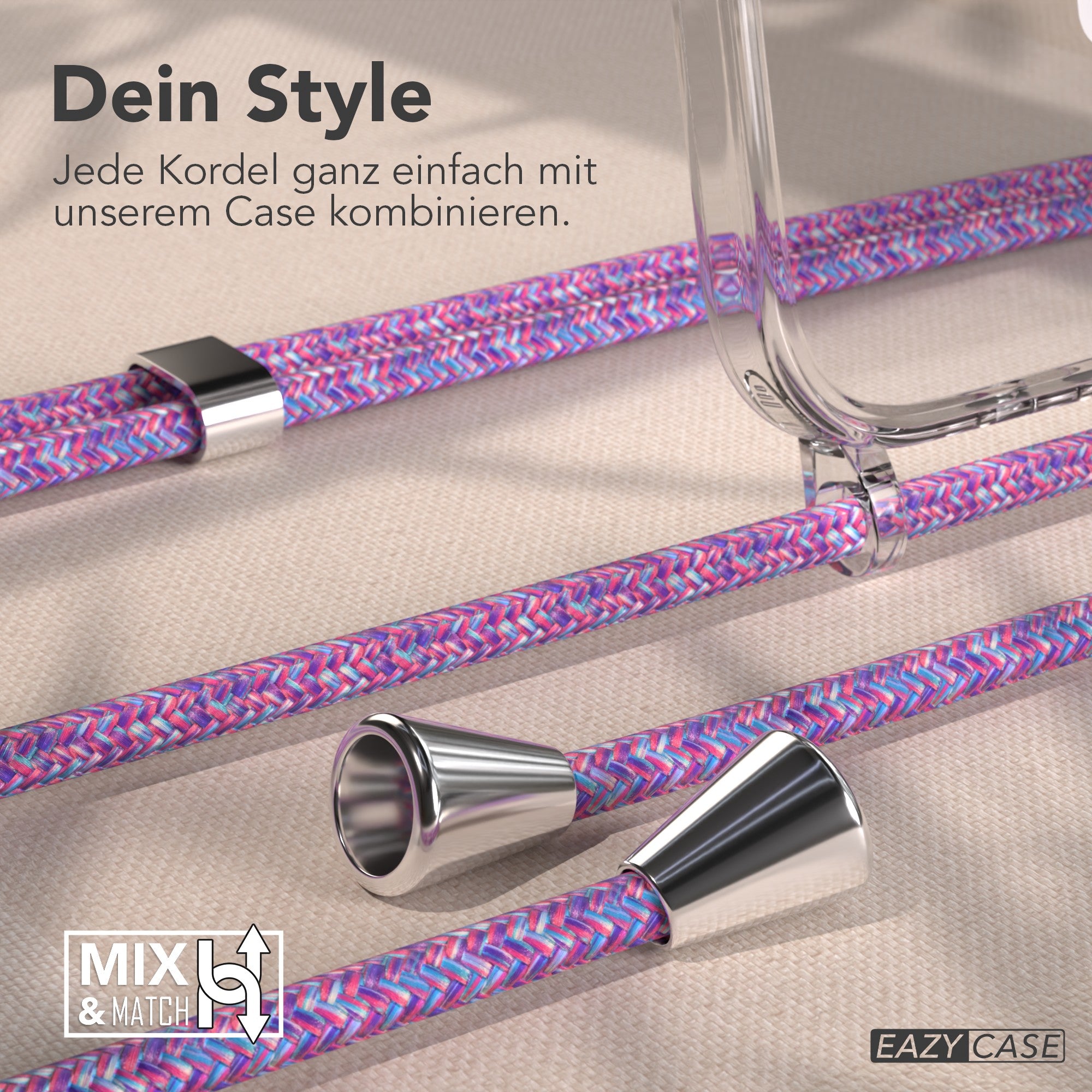 iPhone Air transparente Hülle + Kordel mit MagSafe